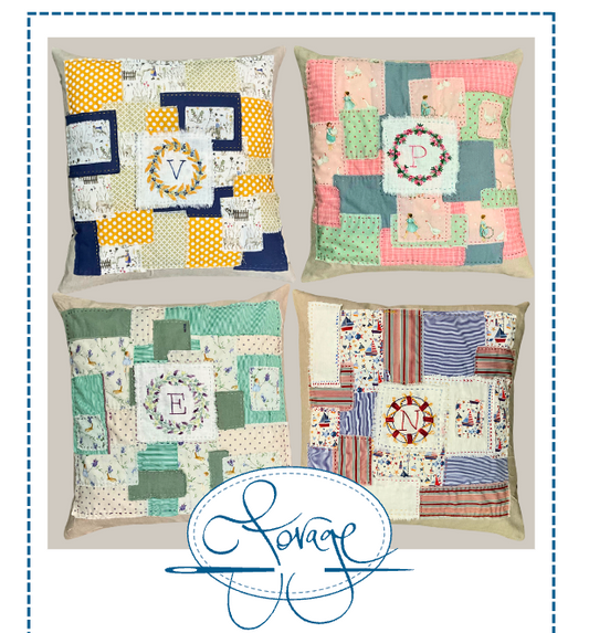 Cushion Kit - Les Panneaux Slow Stitched