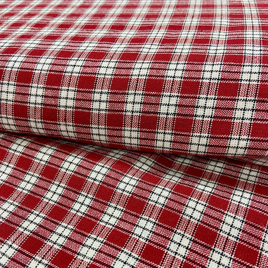 L'uccello Comptoir De Toile Beatrice (Ruby/white/black plaid woven) - DV5161