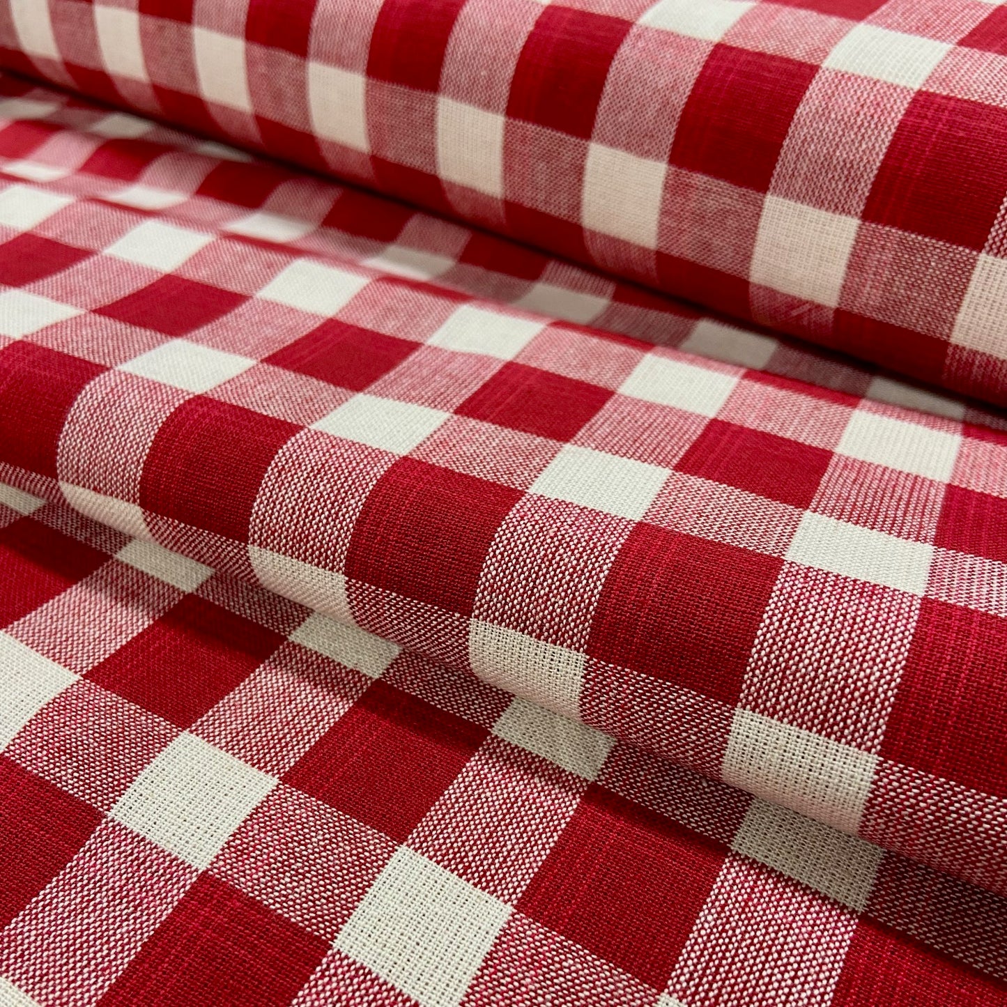 L'uccello Comptoir De Toile Apolline (Large scale red plaid woven) - DV5158