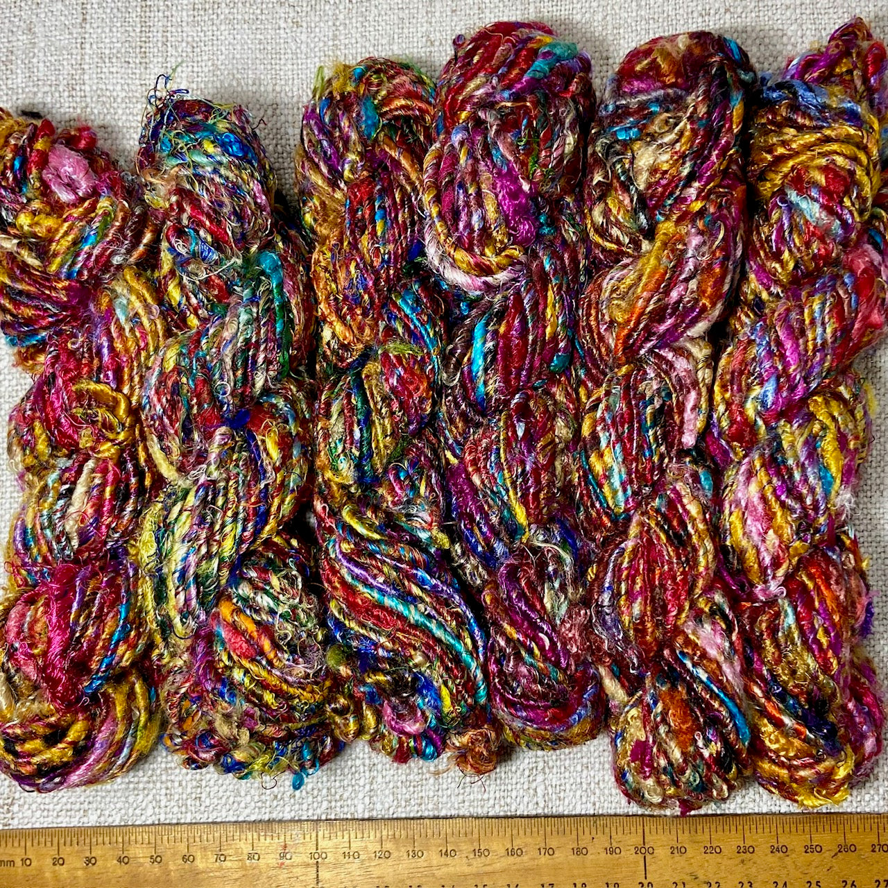 Reclaimed Silk Fibre Skeins