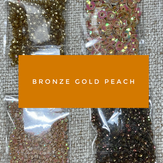 Sequin Collection Bronze Gold Peach