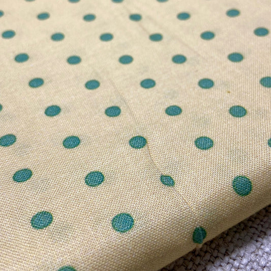 1 Metre Cuts - Lemon/Mint Green Spots