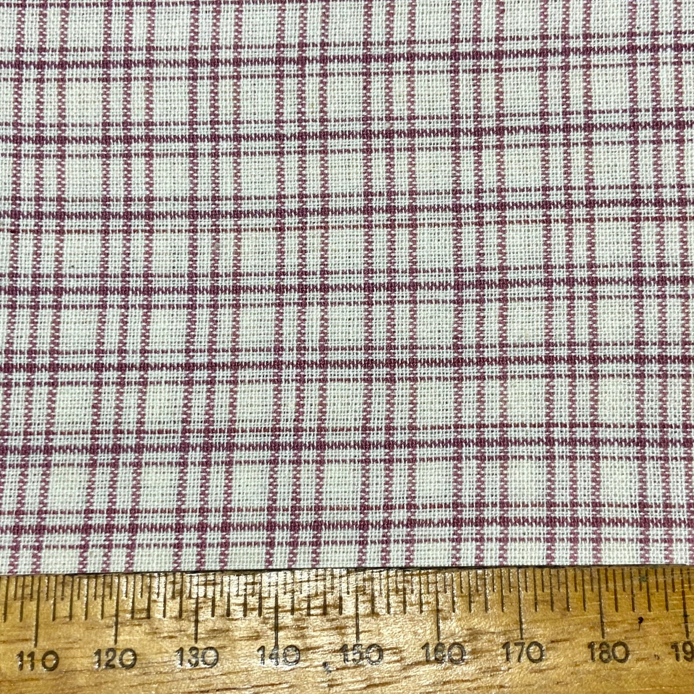 1 Metre Cuts - Cream/Dusky Pink Plaid