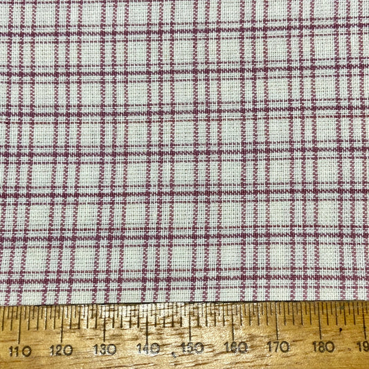 1 Metre Cuts - Cream/Dusky Pink Plaid