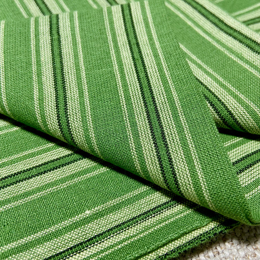 1 Metre Cuts - Forest Green with White/Black Stripes