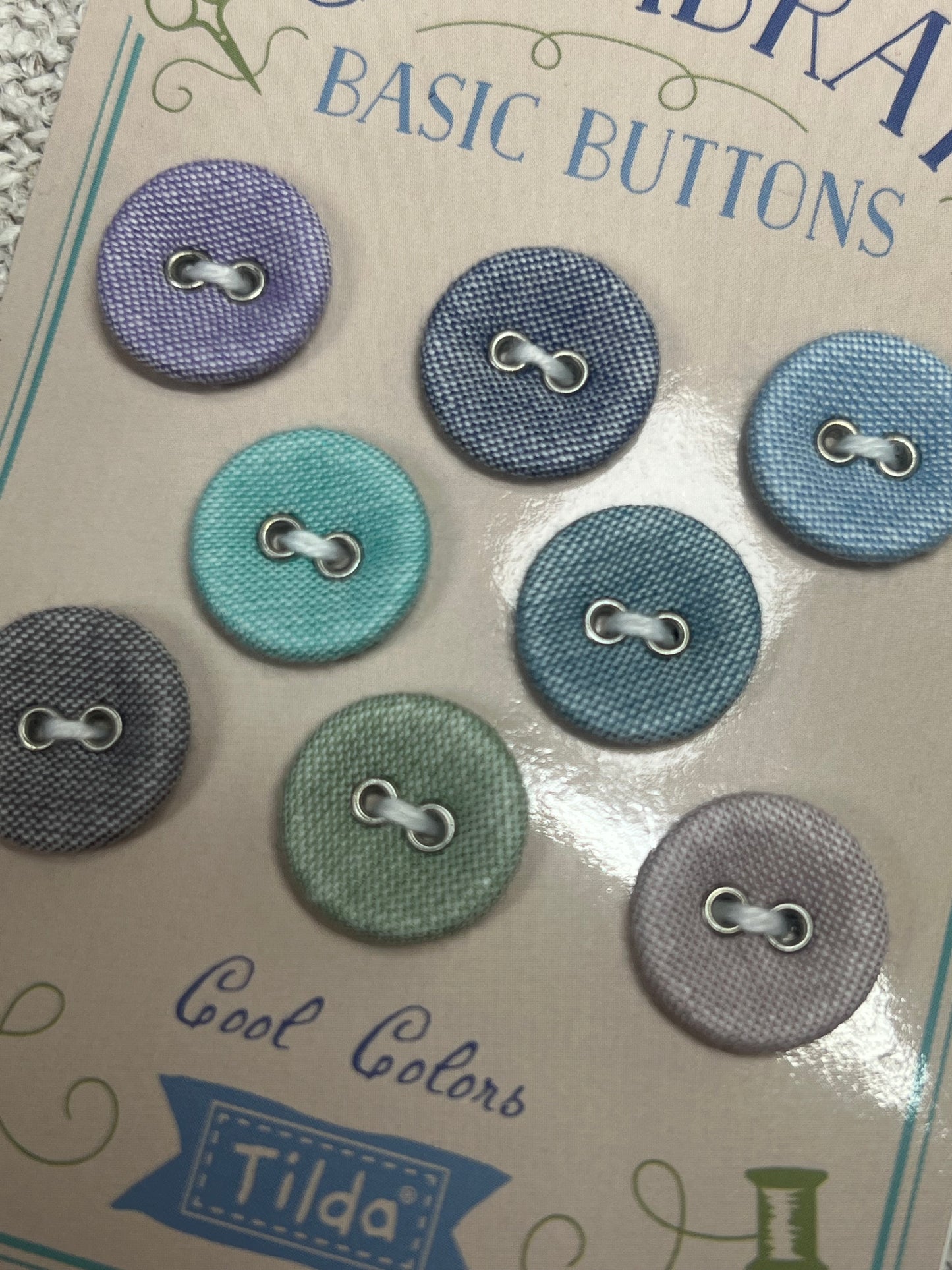 Tilda Chambray Buttons 16mm (cool)