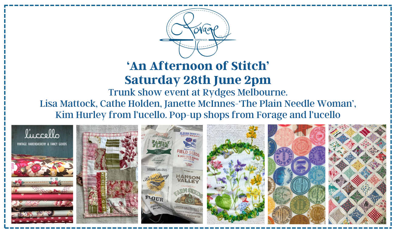 "An Afternoon of Stitch" Vic Quilters Members Special