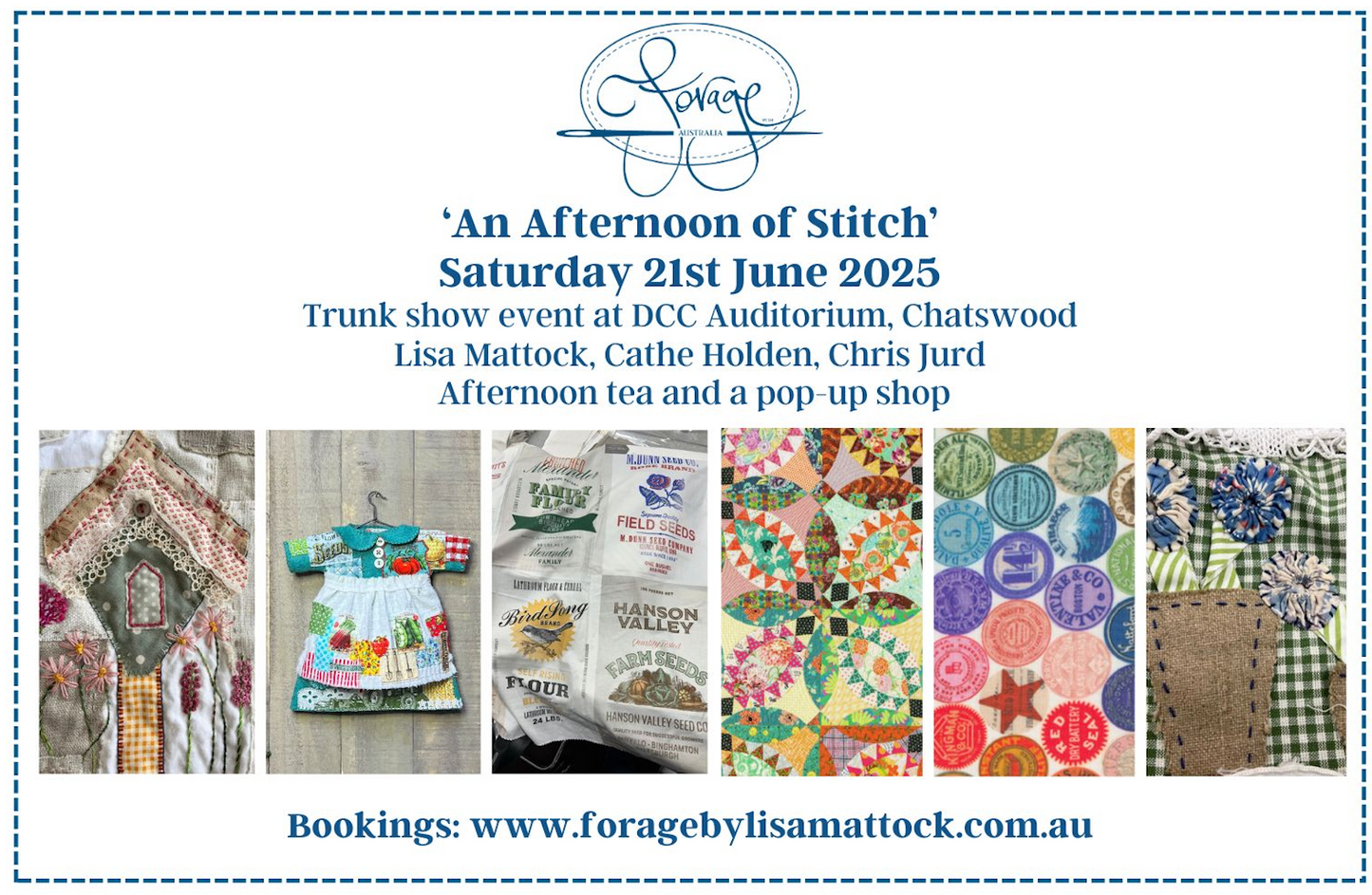 Trunk Show Event Sydney "An Afternoon of Stitch"