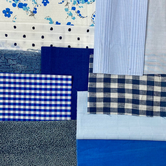 Reclaimed Textile Mixed Pack - Blue